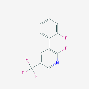 molecular formula C12H6F5N B1391568 2-Fluoro-3-(2-fluorophenyl)-5-(trifluoromethyl)pyridine CAS No. 1214348-23-8