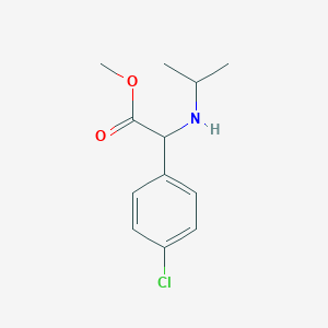 molecular formula C12H16ClNO2 B13915722 Methyl 2-(4-chlorophenyl)-2-[(propan-2-yl)amino]acetate 