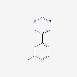 molecular formula C11H10N2 B13915764 5-(3-Methylphenyl)pyrimidine 