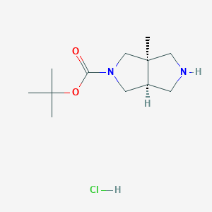 Tert-butyl cis-3a-methyl-1,2,3,4,6,6a-hexahydropyrrolo[3,4-c]pyrrole-5-carboxylate;hydrochloride