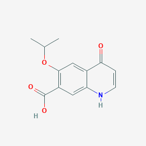 molecular formula C13H13NO4 B13915807 6-Isopropoxy-4-oxo-1,4-dihydroquinoline-7-carboxylic acid 