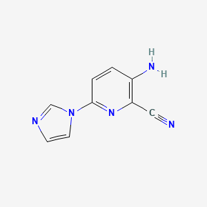 3-Amino-6-(1H-imidazol-1-yl)pyridine-2-carbonitrile