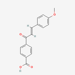 molecular formula C17H14O4 B1391587 4-[3-(4-Methoxyphenyl)prop-2-enoyl]benzoic acid CAS No. 71447-37-5