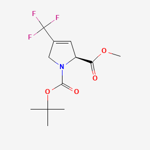 molecular formula C12H16F3NO4 B13915874 O1-Tert-butyl O2-methyl (2S)-4-(trifluoromethyl)-2,5-dihydropyrrole-1,2-dicarboxylate 