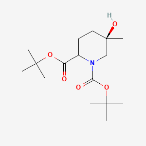 ditert-butyl (5R)-5-hydroxy-5-methylpiperidine-1,2-dicarboxylate