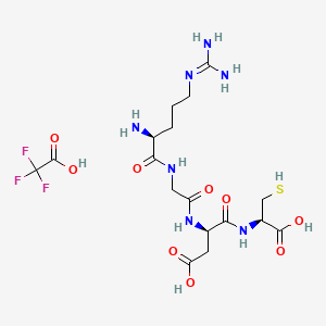 molecular formula C17H28F3N7O9S B13915925 Arg-Gly-Asp-Cys TFA 