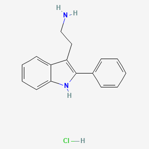 molecular formula C16H17ClN2 B13915936 2-(2-Phenyl-1H-indol-3-yl)ethanamine HCl 