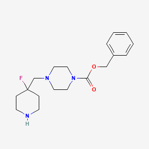 Benzyl 4-((4-fluoropiperidin-4-yl)methyl)piperazine-1-carboxylate