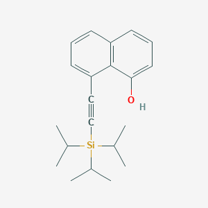 molecular formula C21H28OSi B13915960 8-((Triisopropylsilyl)ethynyl)naphthalen-1-ol 