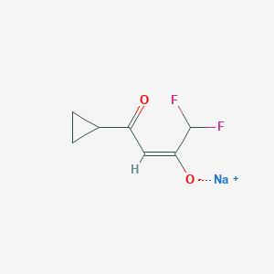 Sodium 4-cyclopropyl-1,1-difluoro-4-oxo-but-2-en-2-olate