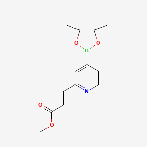 Methyl 4-(4,4,5,5-tetramethyl-1,3,2-dioxaborolan-2-yl)-2-pyridinepropanoate