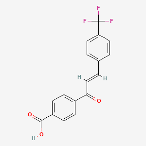 B1391599 4-{3-[4-(Trifluoromethyl)phenyl]prop-2-enoyl}benzoic acid CAS No. 722522-75-0