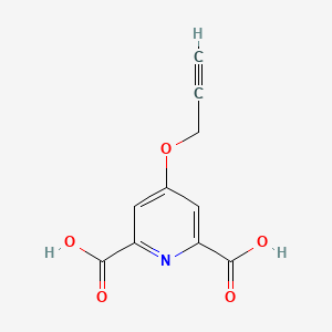 molecular formula C10H7NO5 B13915990 4-(Prop-2-YN-1-yloxy)pyridine-2,6-dicarboxylic acid 