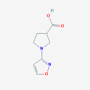molecular formula C8H10N2O3 B1391602 1-异恶唑-3-基吡咯烷-3-羧酸 CAS No. 1086380-68-8