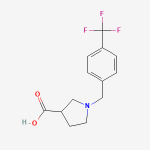 molecular formula C13H14F3NO2 B1391603 1-[4-(Trifluoromethyl)benzyl]pyrrolidine-3-carboxylic acid CAS No. 1086380-64-4