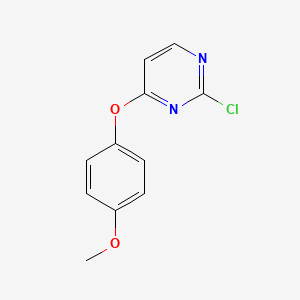 molecular formula C11H9ClN2O2 B1391604 2-氯-4-(4-甲氧基苯氧基)嘧啶 CAS No. 1208083-06-0