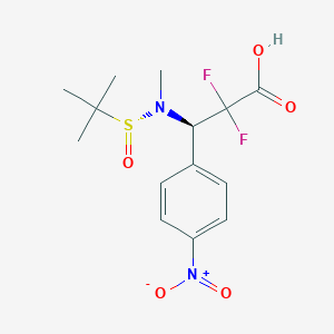 (3R,2'R)-2,2-Difluoro-3-[methyl-(2-methyl-propane-2-sulfinyl)-amino]-3-(4-nitro-phenyl)-propionic acid