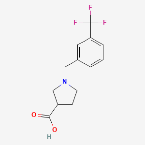 B1391605 1-[3-(Trifluoromethyl)benzyl]pyrrolidine-3-carboxylic acid CAS No. 1086375-40-7