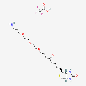 molecular formula C22H38F3N3O7S B13916064 Biotin-C1-PEG3-C3-amine TFA 