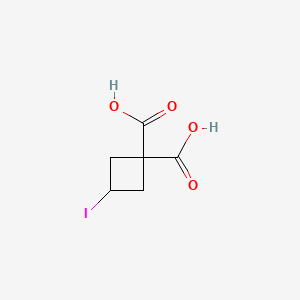 3-Iodocyclobutane-1,1-dicarboxylic acid