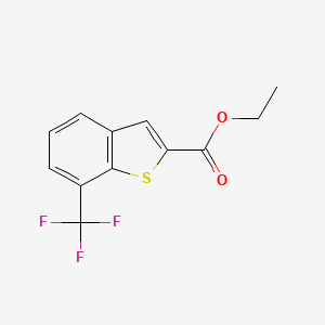 molecular formula C12H9F3O2S B1391607 7-(三氟甲基)-1-苯并噻吩-2-羧酸乙酯 CAS No. 1002355-89-6