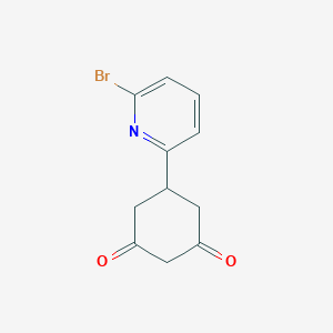 molecular formula C11H10BrNO2 B1391608 5-(6-溴吡啶-2-基)环己烷-1,3-二酮 CAS No. 1215549-29-3
