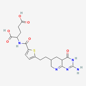 2-[[5-[2-(2-amino-4-oxo-4a,5,6,7-tetrahydro-3H-pyrido[2,3-d]pyrimidin-6-yl)ethyl]thiophene-2-carbonyl]amino]pentanedioic acid