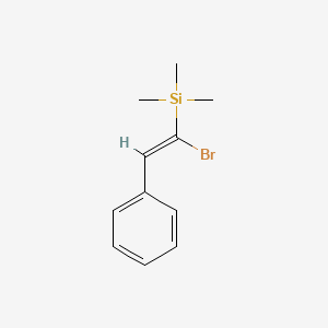 molecular formula C11H15BrSi B13916136 (Z)-(1-Bromo-2-phenylvinyl)trimethylsilane 