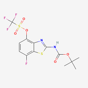 2-((tert-Butoxycarbonyl)amino)-7-fluorobenzo[d]thiazol-4-yl trifluoromethanesulfonate