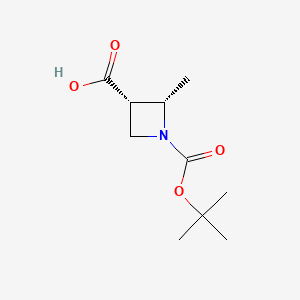 molecular formula C10H17NO4 B13916161 cis-1-Tert-butoxycarbonyl-2-methyl-azetidine-3-carboxylic acid 