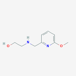 molecular formula C9H14N2O2 B13916165 2-[(6-Methoxy-2-pyridinyl)methylamino]ethanol 