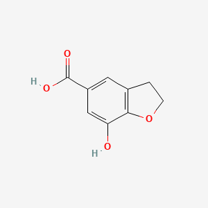 molecular formula C9H8O4 B13916171 7-Hydroxy-2,3-dihydrobenzofuran-5-carboxylic acid 