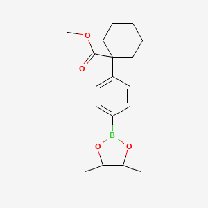 molecular formula C20H29BO4 B13916199 Methyl 1-[4-(4,4,5,5-tetramethyl-1,3,2-dioxaborolan-2-yl)phenyl]cyclohexanecarboxylate 