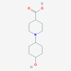 molecular formula C12H21NO3 B1391620 1-(4-羟基环己基)哌啶-4-羧酸 CAS No. 1216381-40-6