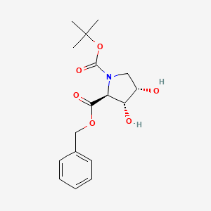 molecular formula C17H23NO6 B13916200 O2-Benzyl O1-tert-butyl (2S,3R,4S)-3,4-dihydroxypyrrolidine-1,2-dicarboxylate 