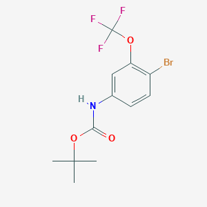 molecular formula C12H13BrF3NO3 B13916229 Tert-butyl 4-bromo-3-(trifluoromethoxy)phenylcarbamate 