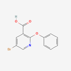 molecular formula C12H8BrNO3 B1391625 5-溴-2-苯氧基烟酸 CAS No. 1215394-12-9