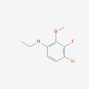 molecular formula C9H10BrFO2 B13916263 1-Bromo-4-ethoxy-2-fluoro-3-methoxybenzene 