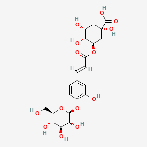 molecular formula C22H28O14 B13916268 3-[[(2E)-3-[4-(D-glucopyranosyloxy)-3-hydroxyphenyl]-1-oxo-2-propen-1-yl]oxy]-1,4,5-trihydroxy-(1S,3R,4R,5R)-Cyclohexanecarboxylic acid 