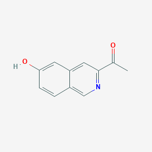 molecular formula C11H9NO2 B13916277 1-(6-Hydroxy-3-isoquinolinyl)ethanone 