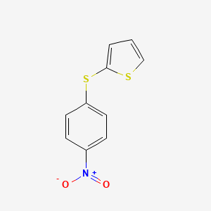 molecular formula C10H7NO2S2 B1391632 2-[(4-硝基苯基)硫基]噻吩 CAS No. 857361-59-2