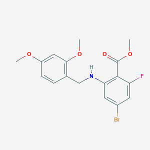 Methyl 4-bromo-2-((2,4-dimethoxybenzyl)amino)-6-fluorobenzoate