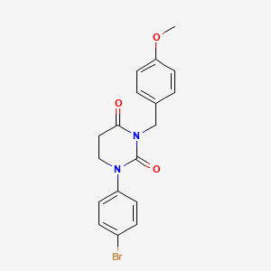 molecular formula C18H17BrN2O3 B13916330 1-(4-Bromophenyl)-3-(4-methoxybenzyl)dihydropyrimidine-2,4(1H,3H)-dione 