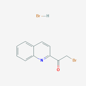 molecular formula C11H9Br2NO B13916373 2-Bromo-1-(quinolin-2-yl)ethanone hydrobromide 