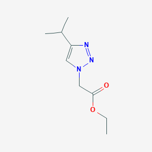 molecular formula C9H15N3O2 B13916377 Ethyl 2-(4-isopropyl-1H-1,2,3-triazol-1-YL)acetate 