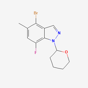 4-Bromo-7-fluoro-5-methyl-1-(tetrahydro-2H-pyran-2-yl)-1H-indazole