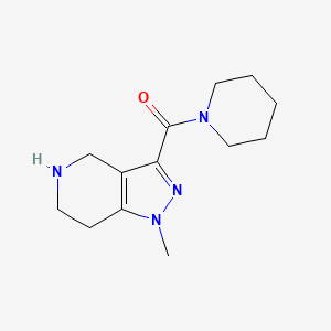 molecular formula C13H20N4O B13916388 (1-methyl-4,5,6,7-tetrahydro-1H-pyrazolo[4,3-c]pyridin-3-yl)(piperidin-1-yl)methanone 