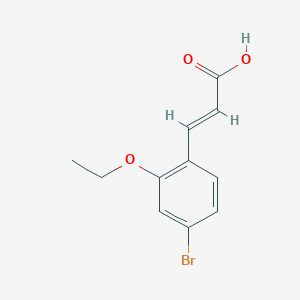 molecular formula C11H11BrO3 B1391639 3-(4-Bromo-2-ethoxyphenyl)acrylic acid CAS No. 1094474-73-3