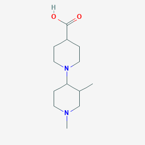 molecular formula C13H24N2O2 B1391640 1',3'-Dimethyl-1,4'-bipiperidine-4-carboxylic acid CAS No. 1216878-89-5