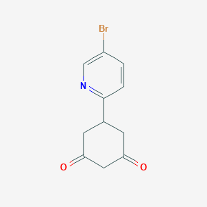molecular formula C11H10BrNO2 B1391641 5-(5-Bromopyridin-2-yl)cyclohexane-1,3-dione CAS No. 1219264-02-4
